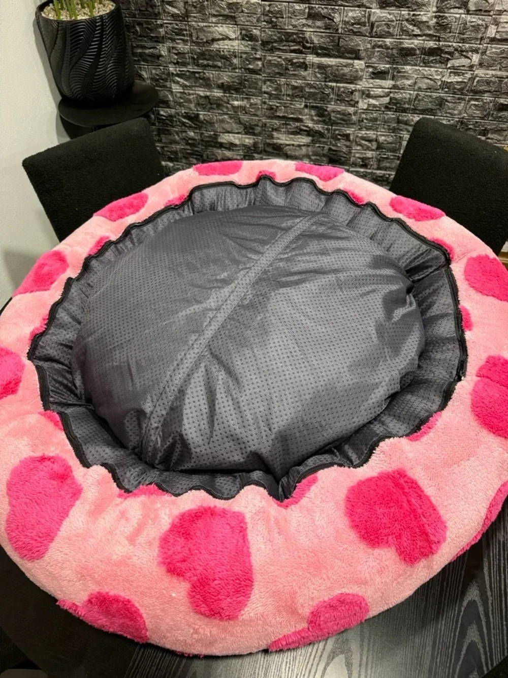 BEDSURE LARGE SIZE PINK HEARTS PET BED 🎀💖😍🐾